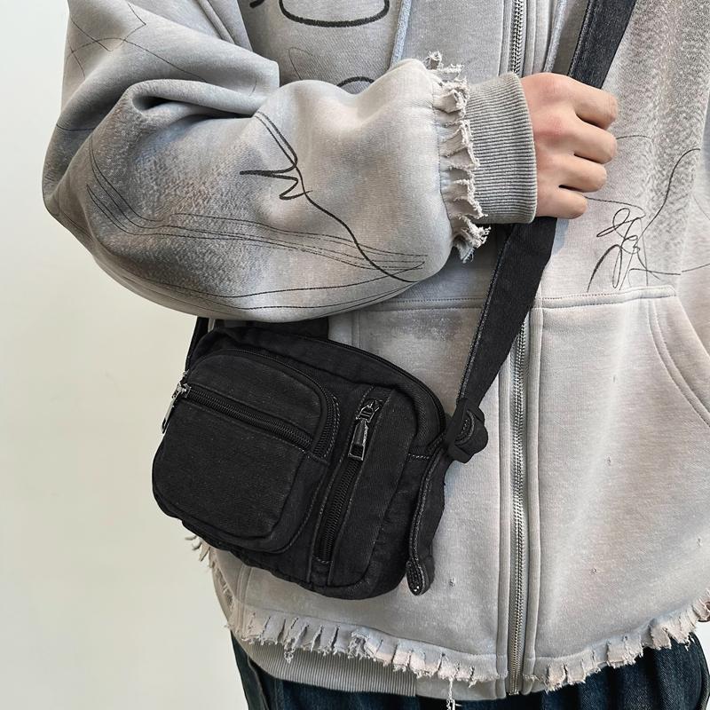 Denim Bag Women's Sports Shoulder Crossbody Bag Men's Mini Mobile Phone Bag
