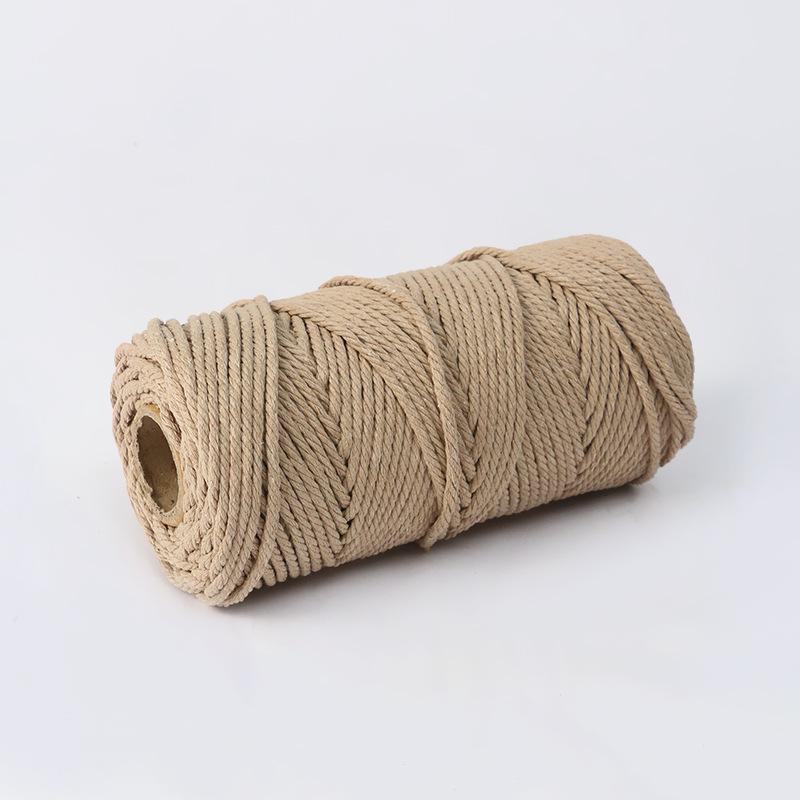 4mm Multi-Strand Macaron Colored Cotton Rope for DIY Tapestry & Decorative Weaving.