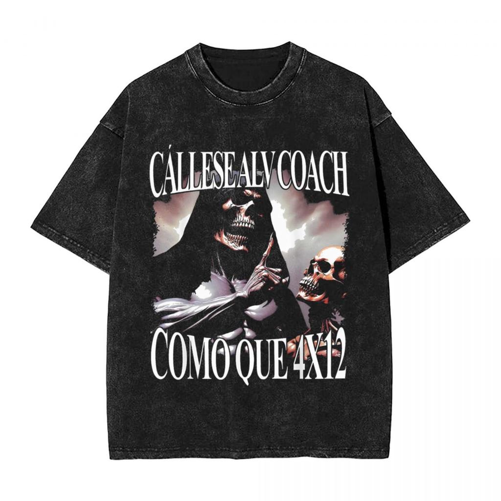 Calacas Chidas Gym Fitness Mit Sarkastischen Sprüchen Gewaschenes T-Shirt Herren Damen Vintage Tees Oberteile Lässig Unisex