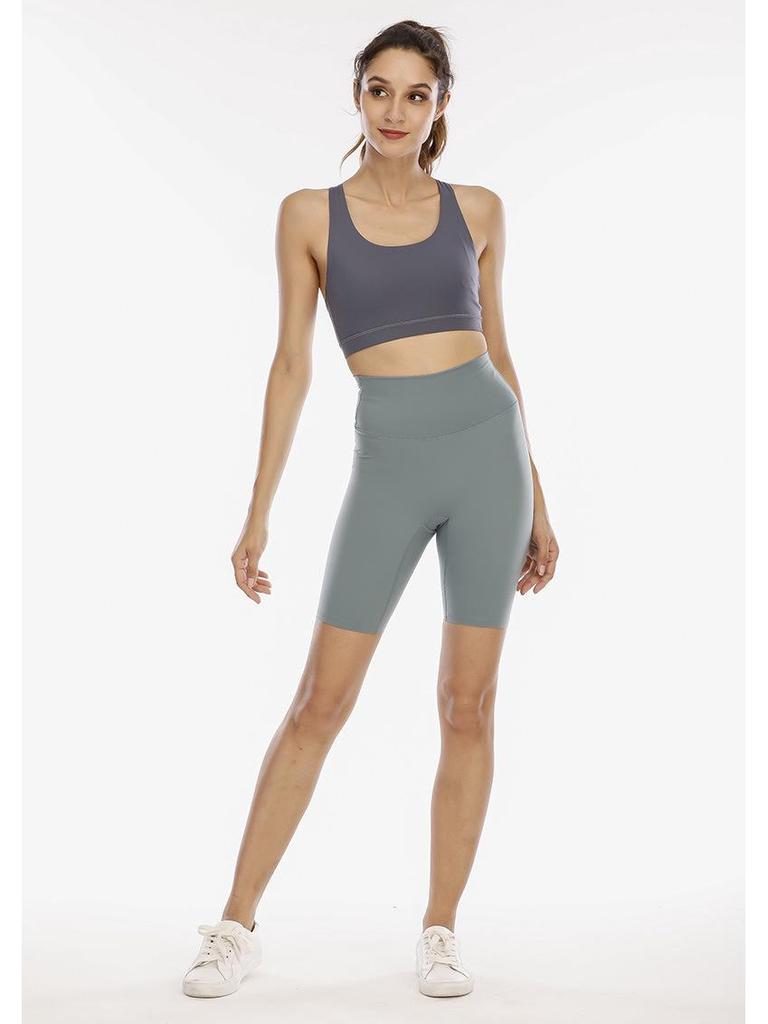 Swift Speed High Waist Women's Yoga Shorts - Nude Feel, No Embarrassment Line, Mid-Length, Fitness Five-Point Pants