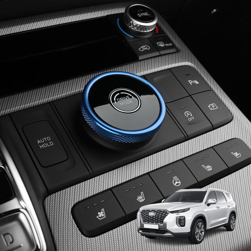 Gear Shift Knob Decorative Ring Rotary Style Anti-Scratch Car Interior Trim Accessories Perfectly For Hyundai Palisade -2025