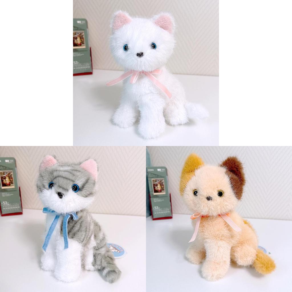 Plüschkatzenpuppe mit weichem Kurzplüsch und PP-Baumwollfüllung als Geschenk für Kinder