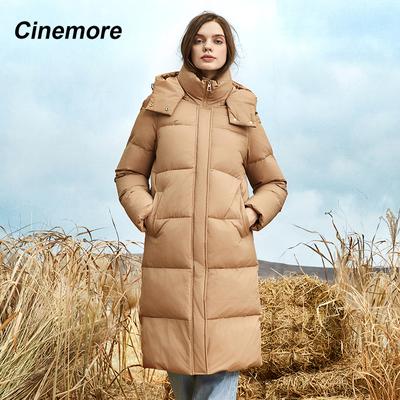 Cinemore Thicken Long Women's Winter Jacket Coat Hood Warm Bio Fleece Cotton Parkas Female Clothing Fashion Quilted Jacket 91002