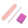 5sets/10sets Nail Art Tool Kit Manicure Nail File Stick Cuticle Pusher Square Nail File Material Kit Nail Polishing Strip
