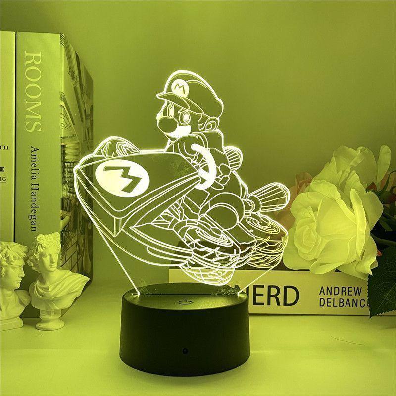 Super Mario Usb Night Light With Color Changing Led For Gaming Room Decor