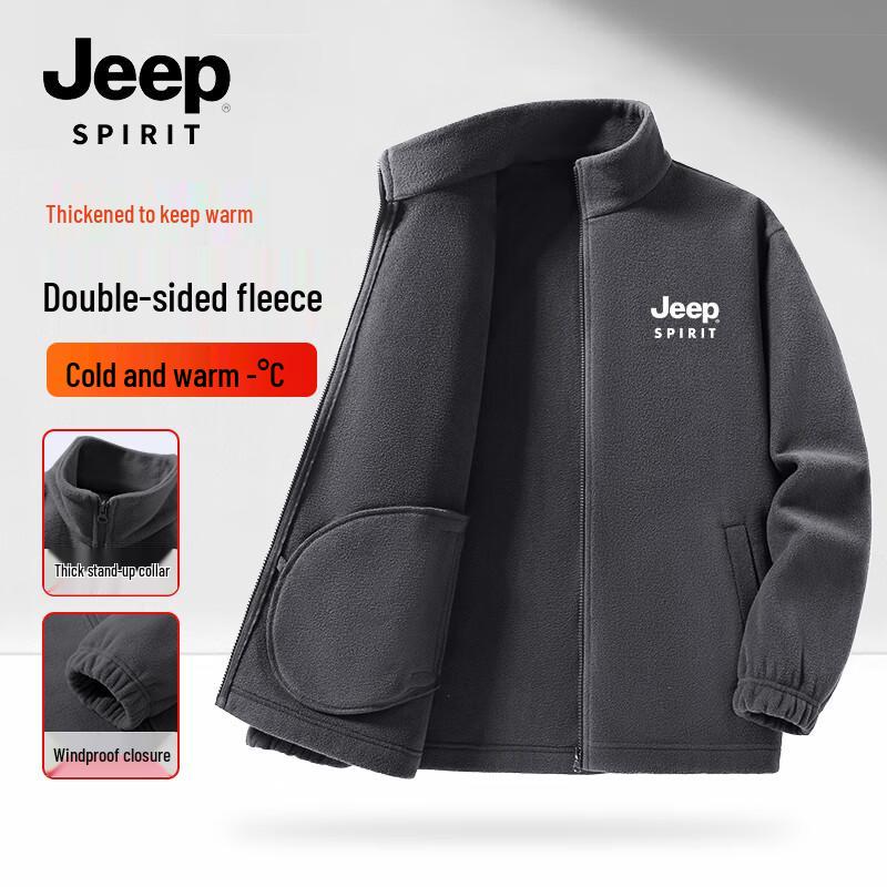 

Мужская куртка JEEP SPIRIT на флисе с высоким воротником и полной молнией L