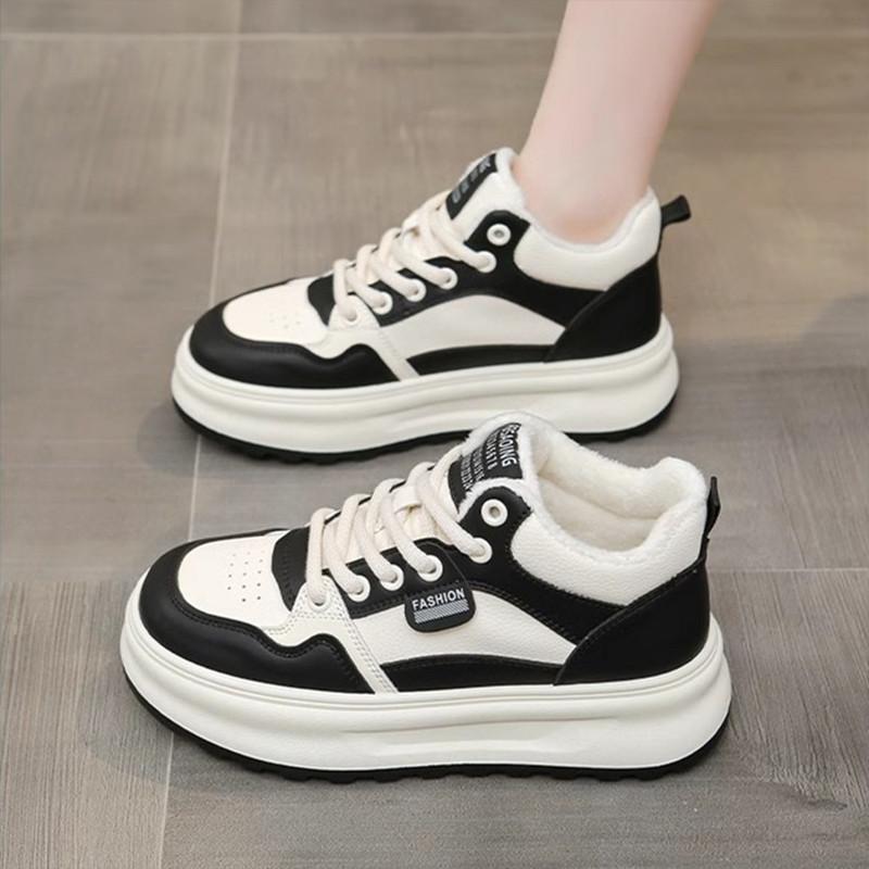 Velvet High-top Women's Winter New Sports and Leisure Board Shoes Women's Two Cotton Shoes Women's