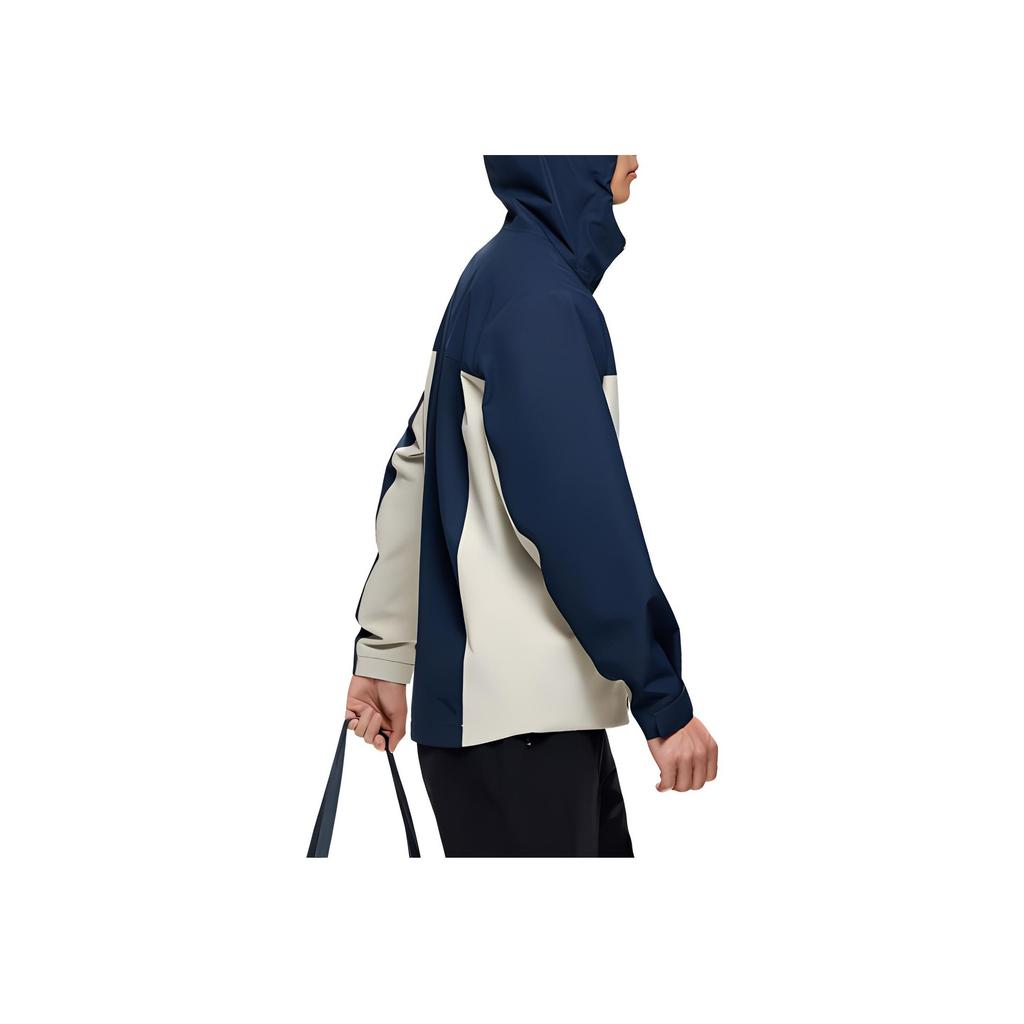 Anta Waterproof Windbreaker Jacket 2.0 Outdoor Hooded Jacket Men Jackets Blue Gray 952437617-5