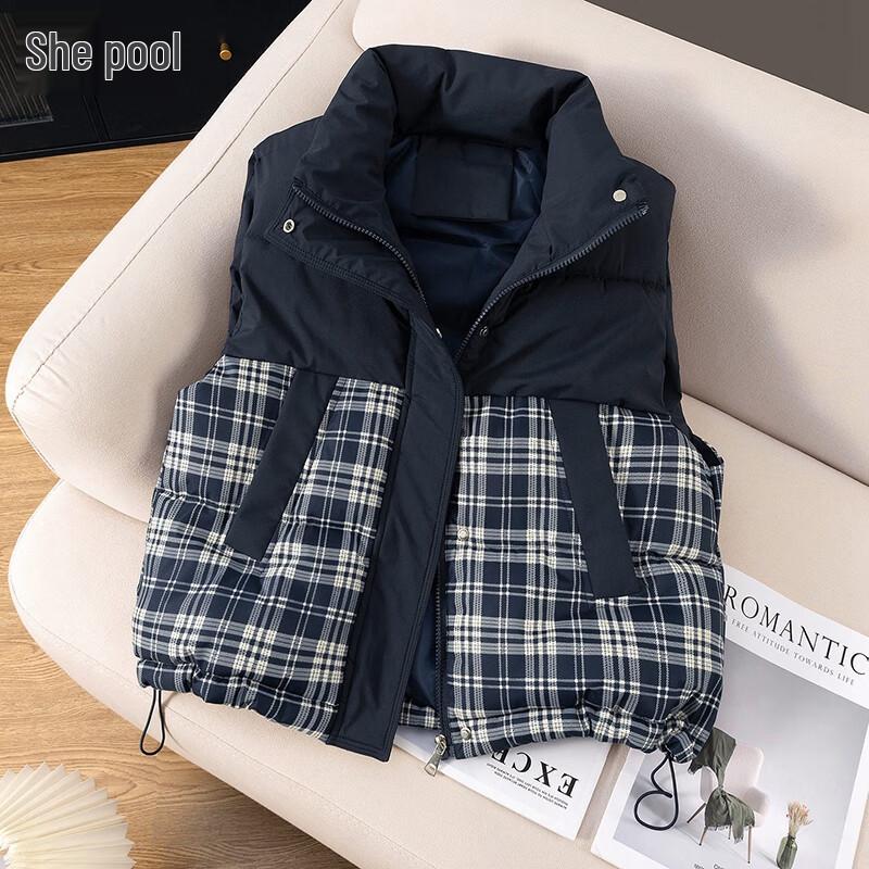 

Женский стеганый жилет в клетку в стиле ретро от Tachi