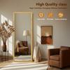 Straight Full-Length Mirror with Wood Frame In Brown, 160 X 50 Cm, with Adjustable Metal Stand, Suitable for Residential and Commercial Spaces