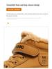 Bobodou Kids' Winter Velvet-Lined Martin Boots for Boys & Girls - Thick, Warm, Trendy Sports Shoes 2025
