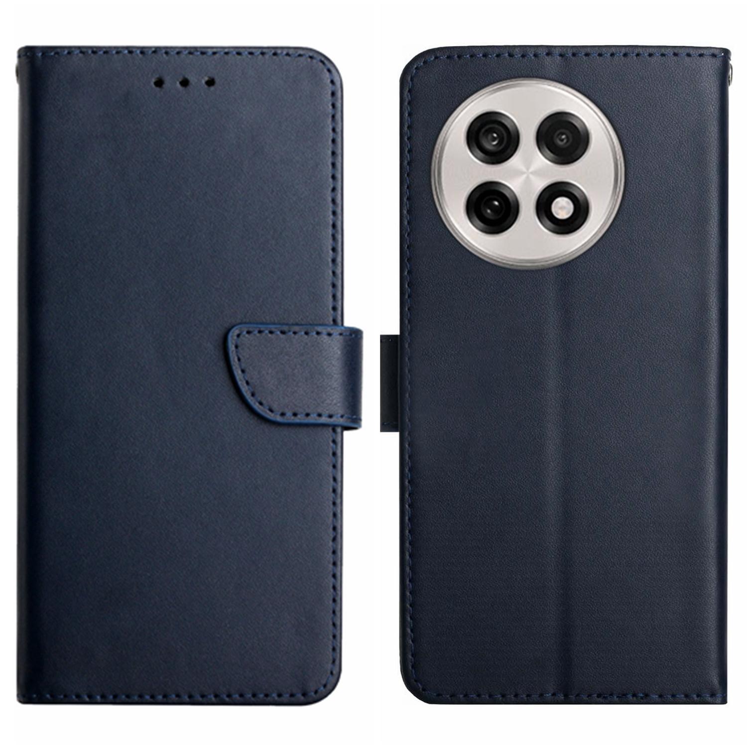 

Чехол для OnePlus 13R 5G из натуральной коровьей кожи, чехол для телефона с текстурой наппа Blue