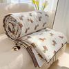 Printed Double Gauze Summer Quilt Grade A Lightweight Air Conditioning Quilt Soya Fibre Fill Soft Breathable Cool Summer Blanket