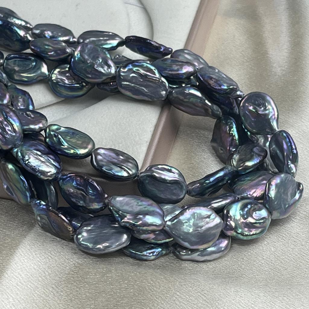 Drop-Shaped Black Baroque Pearl 15x20mm For Jewelry Making DIY Necklace Bracelet Earrings Accessory