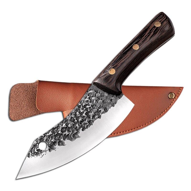 Kitchen Boning Knife Meat Cleaver Butcher Knife Wooden Handle Outdoor Camping Knives Hunting Tool