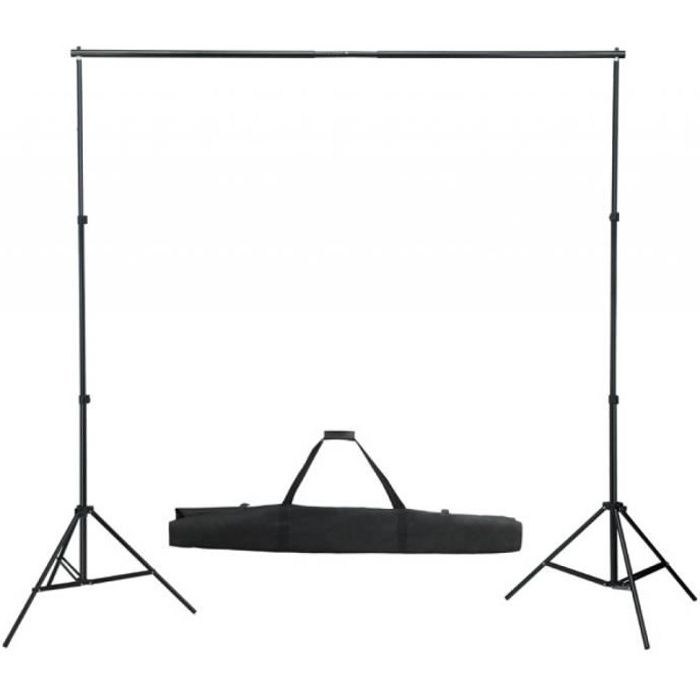 VidaXL Système de toile de fond télescopique 155-300 cm