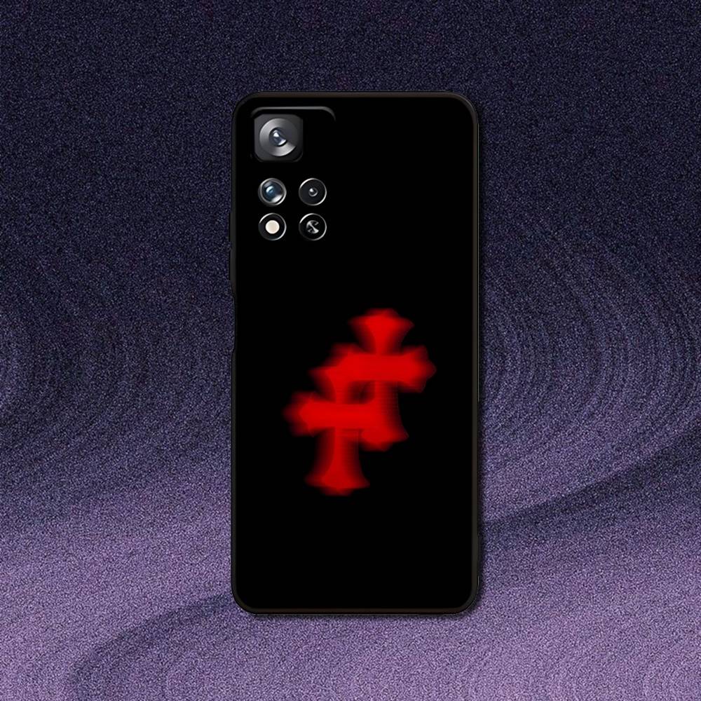 

Ins Retro Red Cross Art Phone Case For Samsung S21,FE,S21,Note 20,S26,S25,S24,S23,Ultra,S9,S22,Plus Soft Silicone Black Cover Samsung S25