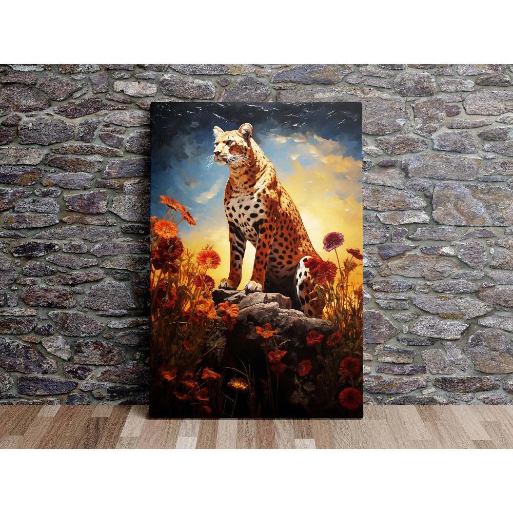 Natural Animal Wall Art Painting Forest Scenic Prowling Stag Tiger Cheetah Lion Elephant Wolf Canvas Print Livingroom Decor