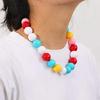 Acrylic Chunky Beads Necklace Statement Bubblegum Necklace Dress Up Jewelry