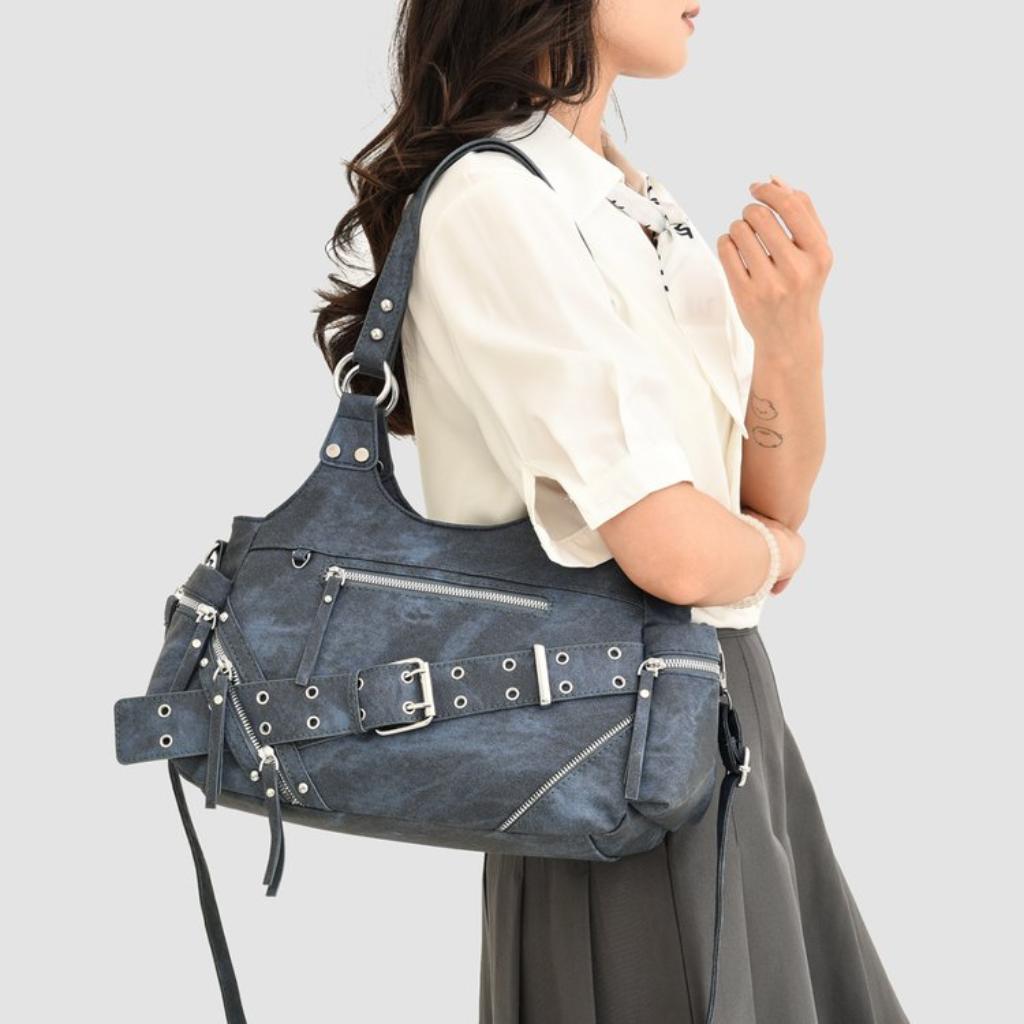 Handbag Women PU Multi Pocket Adjustable Strap Office Daily