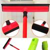 Cozyoutfit Long Push Rubber Broom Bristles Sweeper Squeegee Scratch  Bristle Broom for Pet Cat Dog Hair Carpet