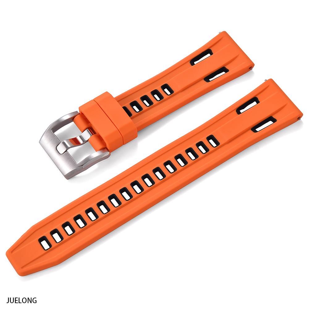 JUELONG Hochdichtes Silikon-Uhrenarmband 20mm 22mm Zweifarbiges Silikon-Uhrenband Schnellverschluss Sport Silikon-Gummi-Uhrenarmband