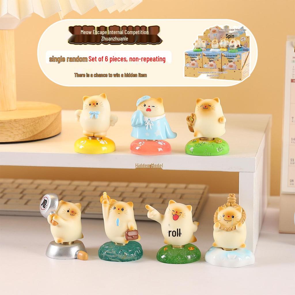 Chao Wan Super Stable Emotion Little Fairy Luo - Second Wave Flocked Blind Box Cute Desktop Decoration Ornament.