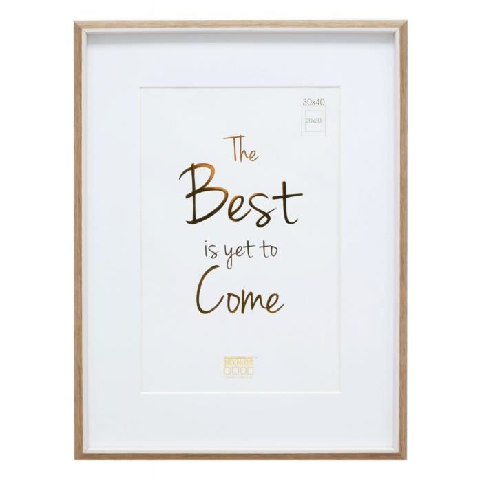 Cadre Photo - Deknudt - S46wg - Naturel - Biseau Blanc - 18x24 cm