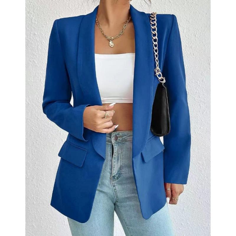 Autumn and Winter Women's Jacket Outerwears Solid Loose Suit Jacket Temperament Commuting Female Clothing