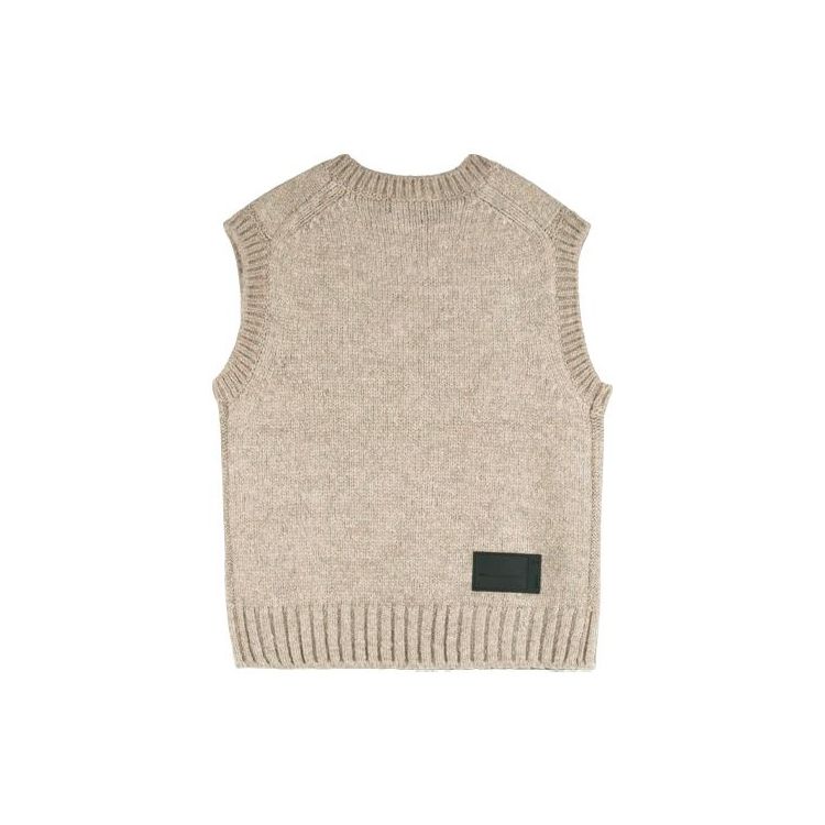 WE11DONE V-Neck Cable Knit Sleeveless Vest Unisex vests Camel WD-KV8-20-090-U-BG