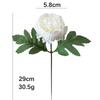Peony Artifiical Flower Branch Flexible Stems 29cm Height Camellia Fake Flower with Green Leaves Simulation Flower