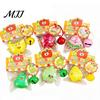 Anxiety Relief Toy Cartoon Fruit Squeeze with Bell Ball Chain Stress Slow Rising Sensory Fidget Keychain Pendant Party Favors Soft