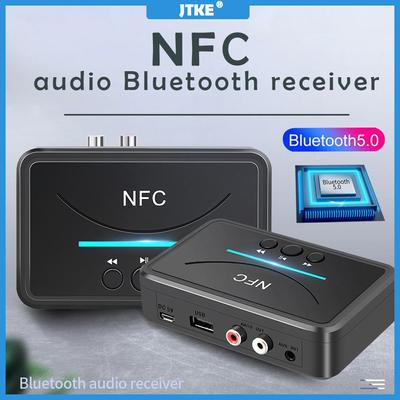 BT200 NFC Bluetooth 5.0 Δέκτης ήχου Ασύρματο στερεοφωνικό Bluetooth προσαρμογέα ήχου NFC 3,5 mm AUX RCA Music Sound Ηχείο αυτοκινήτου Πρόσφατο