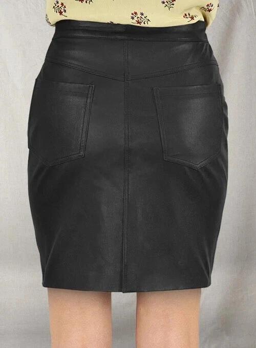 Handmade Leather Party Wear Soft Genuine Lambskin Women's Skirt Black Stylish