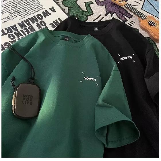 Tricou cu mâneci scurte imprimat cu litere la modă, cu gât rotund, pentru vară, în top casual