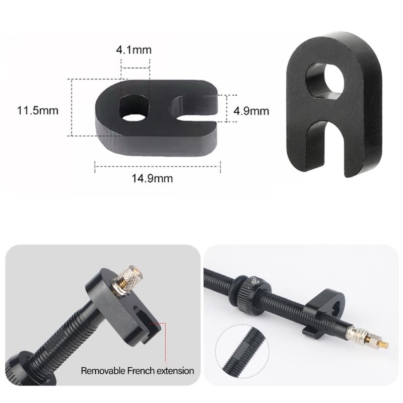 Solid Aluminum Alloys Tire Valves Bike Valves Extenders Cycling Valves Extenders for Mountain Bike