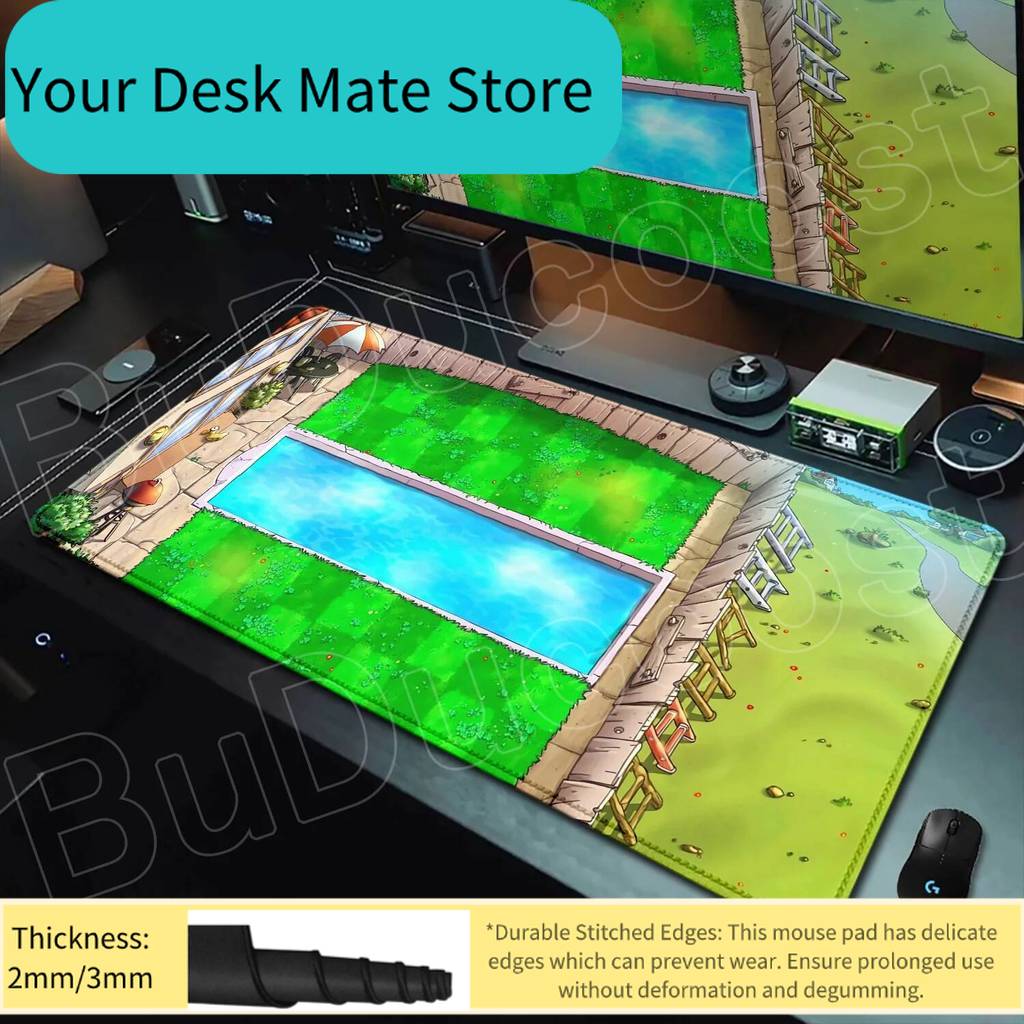 HD Printing Classic Plants Vs Zombies All Scenes Mouse Pad Large Mousepad Keyboard Pad Laptop Gaming PC XXL Anime Big Desk Mat