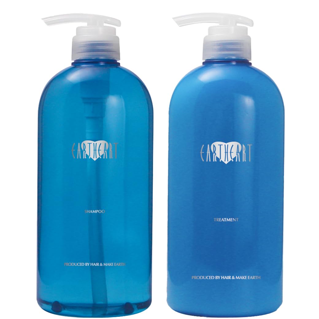 

EARTHEART Aroma Shampoo Treatment 720 мл Набор шампуней Бутылка Большая емкость Коммерческое использование Аминокислотный уход за поврежденными волосами Салонное качество Earth Heart [Набор] синий