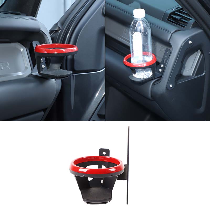 BJL1 For Land Rover Defender 110 130 2020-2026 Carbon Steel Black Car Passenger Dashboard Side Cup Holder Interior Car Accessories
