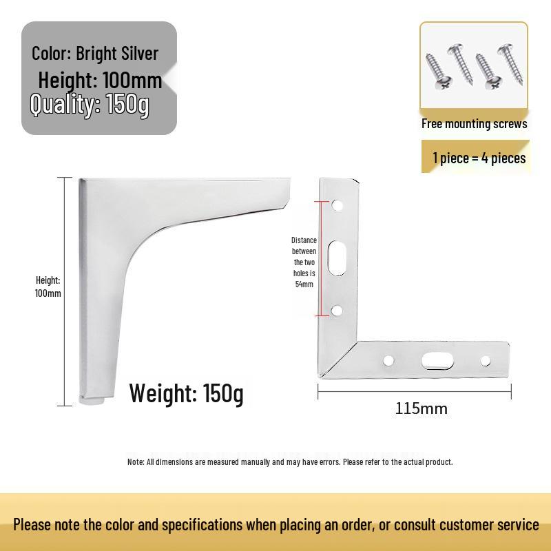 Metal Triangle Sofa, Cabinet & Table Support Legs - Heightening Furniture Legs