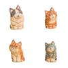 Vintage Wooden Cat Sculpture Craft Desk Ornament For House Decor And Gift Giving