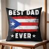 Best Dad Ever Cushion Cover Natural Linen Organic Fabric DoubleSided Printing Couch Pillow Covers Home Decor