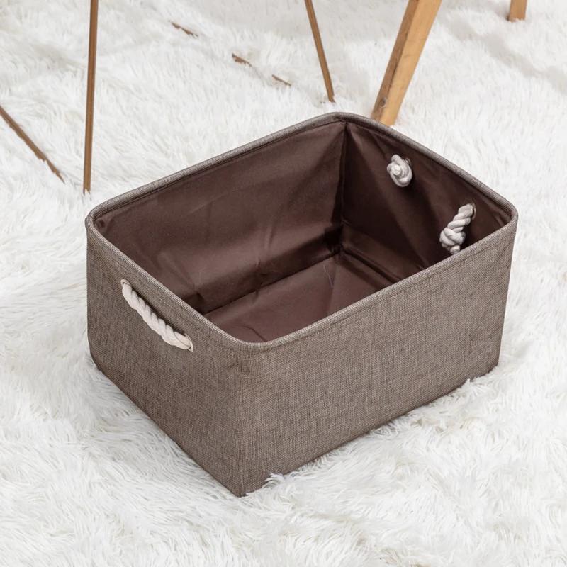 Folding Storage Baskets Kids Toys Organizer with Handle Clothes Sundries Storage Box Bucket Cabinet Storage Bag Laundry Basket