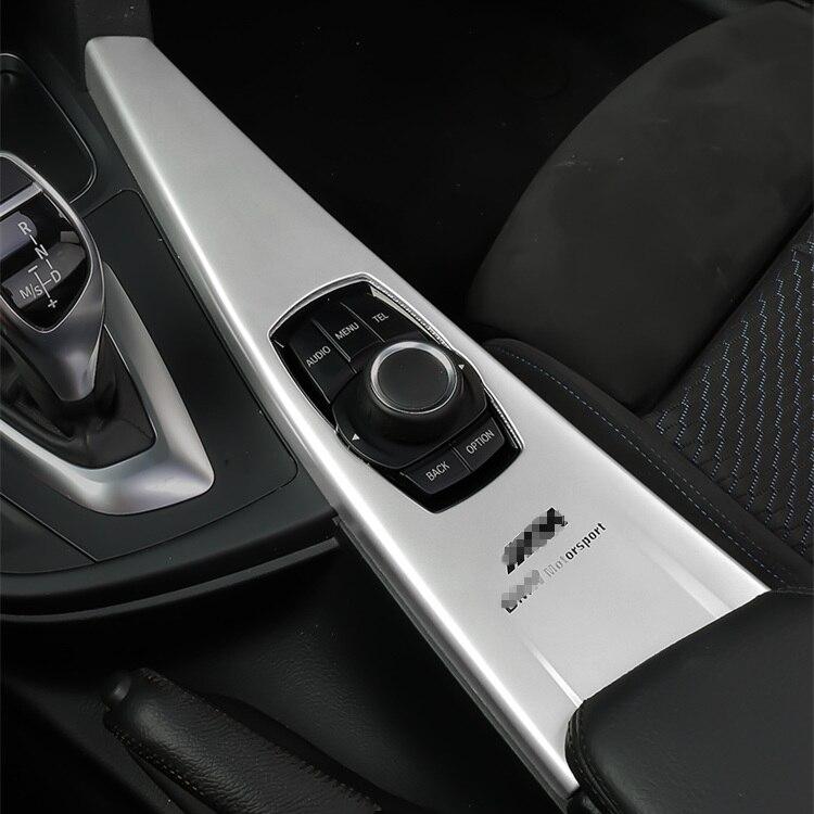 For 3 4 GT F30 F32 F34 F35 F36 2013-2019 LHD M Performance LOGO Car Interior ABS Multimedia Center Console Panel Cover Case