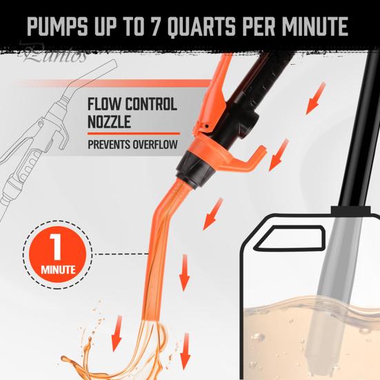 Portable Transfer Pump Battery Operated Electric Siphon Pump Powerful Suction Easy To Use Handheld Fuel Oil Transfer Pump