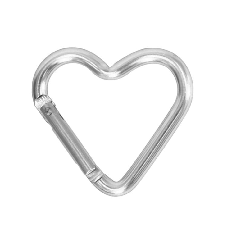 Heart Shape Carabiner Clip Metal Buckles Spring Snap Hook Heavy Duty Carabiner for Camping Hiking Fishing Dog Leashes