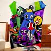 Game R-Rainbow F-Friends Throw Flannel Throw Blanket, Lightweight Cozy, Durable Washable cute Cool