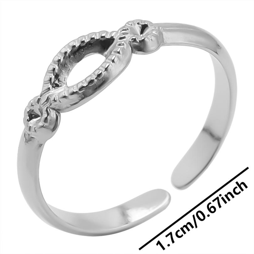 1pcs Crown Heart Shell Charm Ring Two/Three Layered Adjustable Stainless Steel Rings For Women Men Accessories Vintage Jewelry
