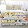 2/3Pcs Cartoon Girls Bedding Set Cute Duvet Cover Childlike Vivid Colors Innocence Bedroom 100% Polyester Adult Gift