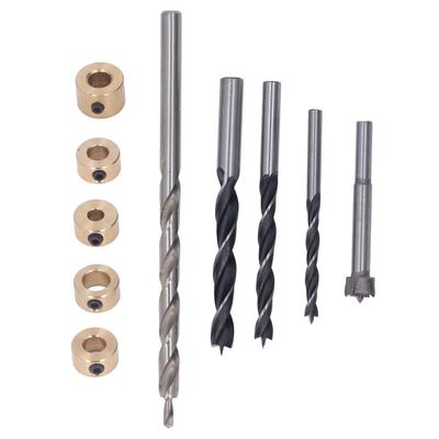 5Pcs Pocket Hole Drill Bit 3 Knife Points High Speed Steel Woodworking Tool Set Kit